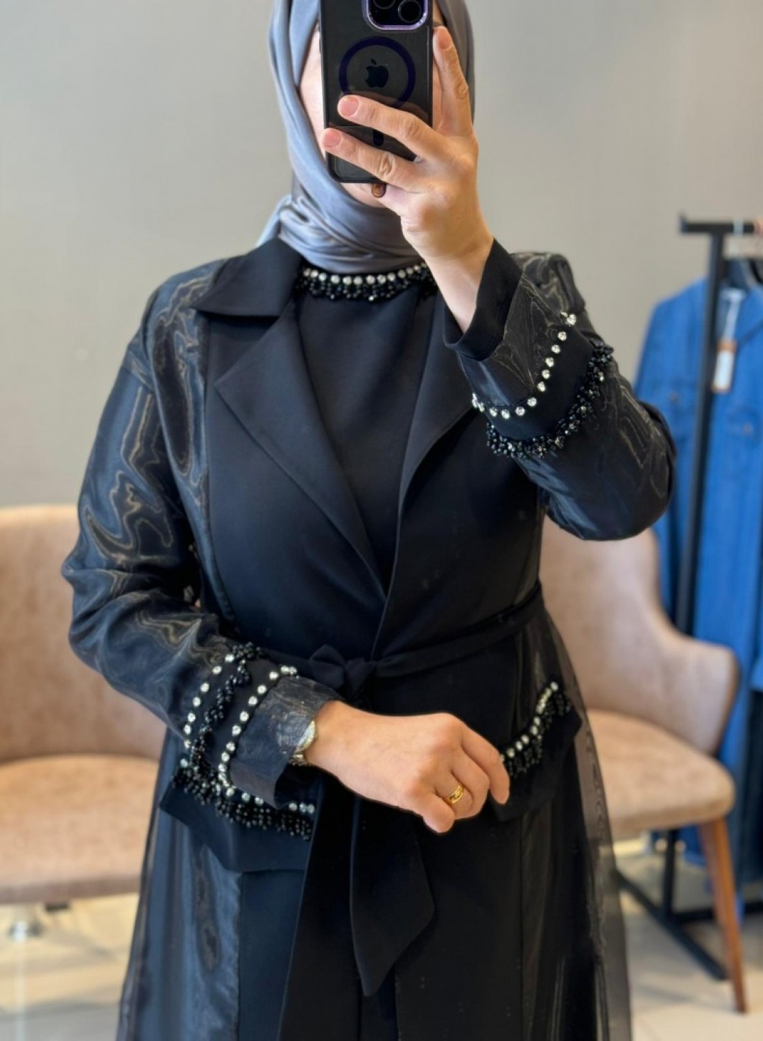 Abaya 3127-SİYAH