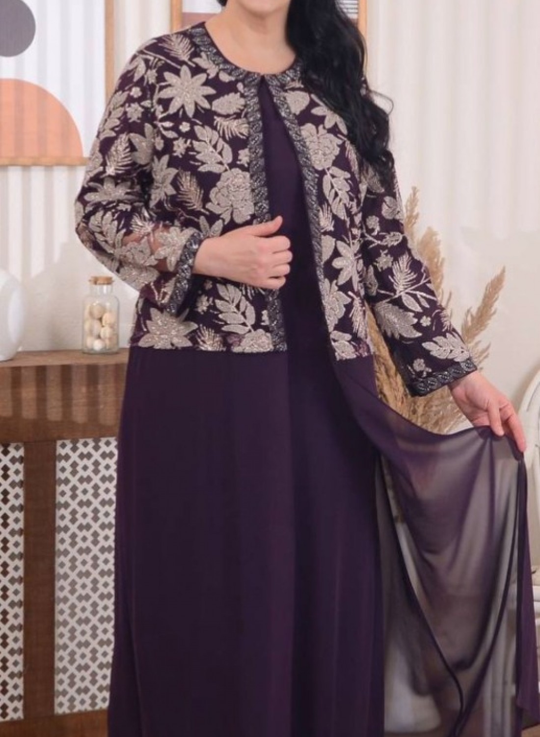 İKİLİ ABAYA -MOR