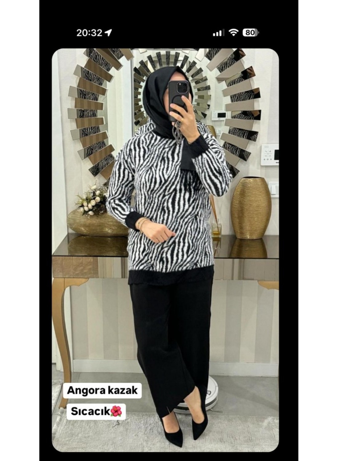 ZEBRA MODEL ANGORA TUNİK