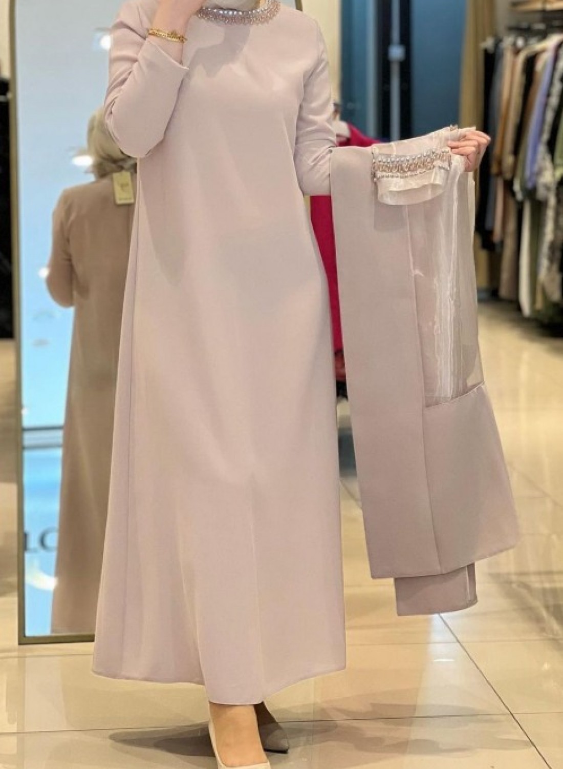 Abaya 3127-VİZON