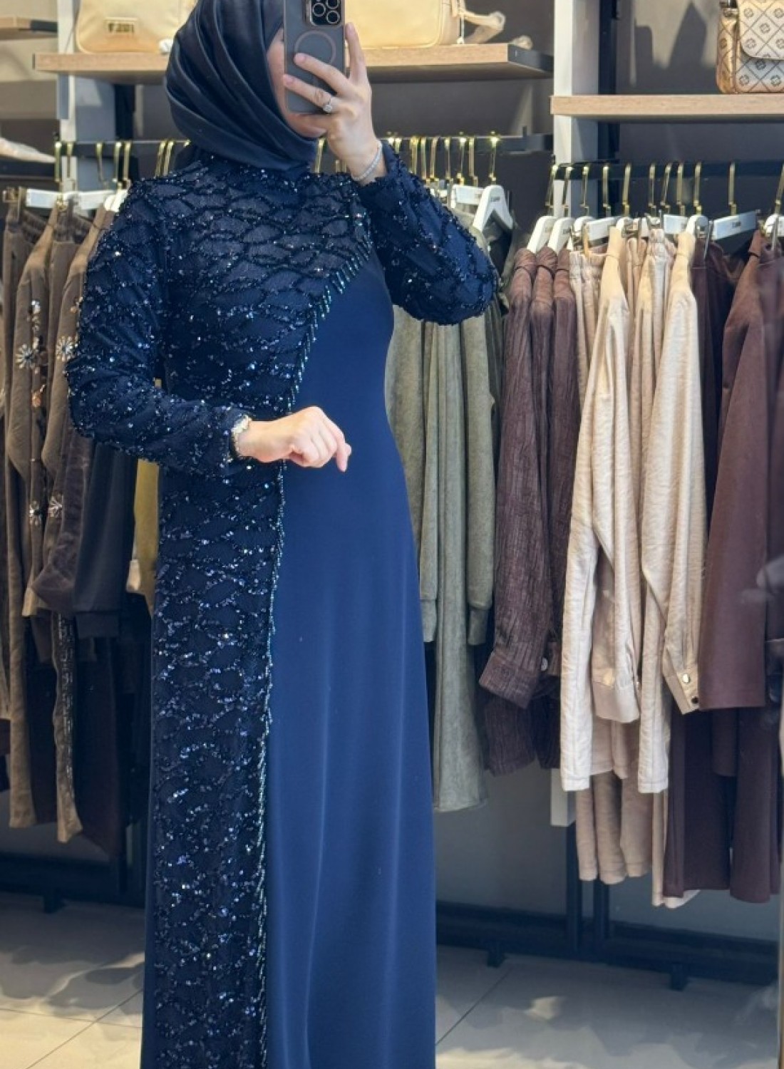 PAYET  DETATLI ABİYE -LACİVERT