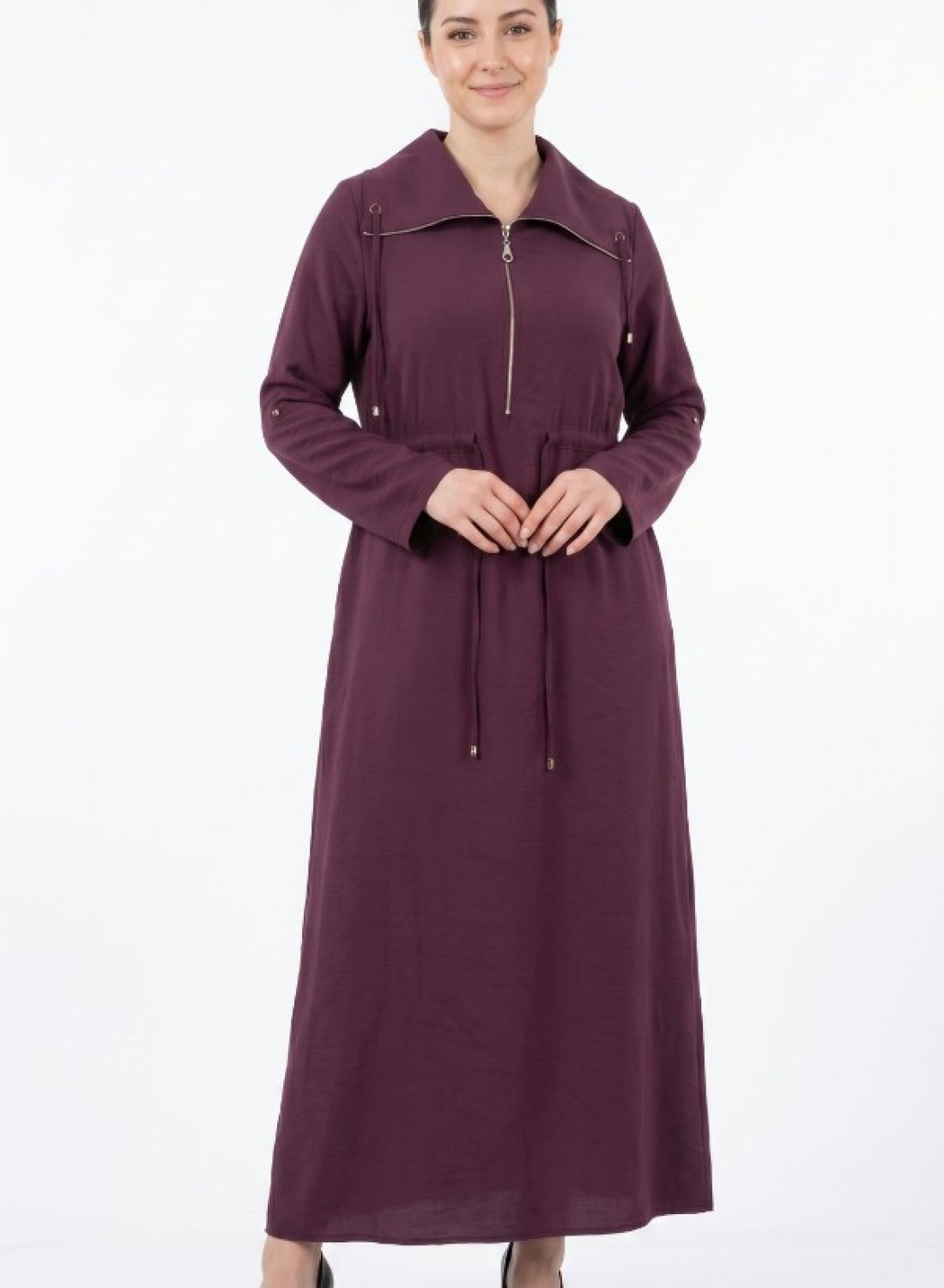 PEMUK TENCEL ELBİSE-VİŞNE