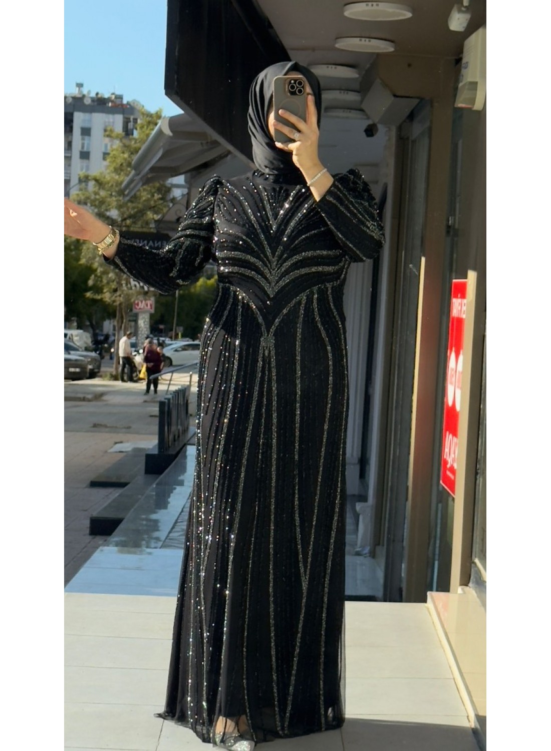 TASARIM ABİYE-SİYAH